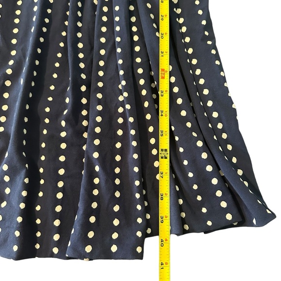 Ann Taylor Sz 4 Blue Polka Dot V Neck Wrap Dress Short Sleeve Classic Retro EUC - Picture 12 of 12